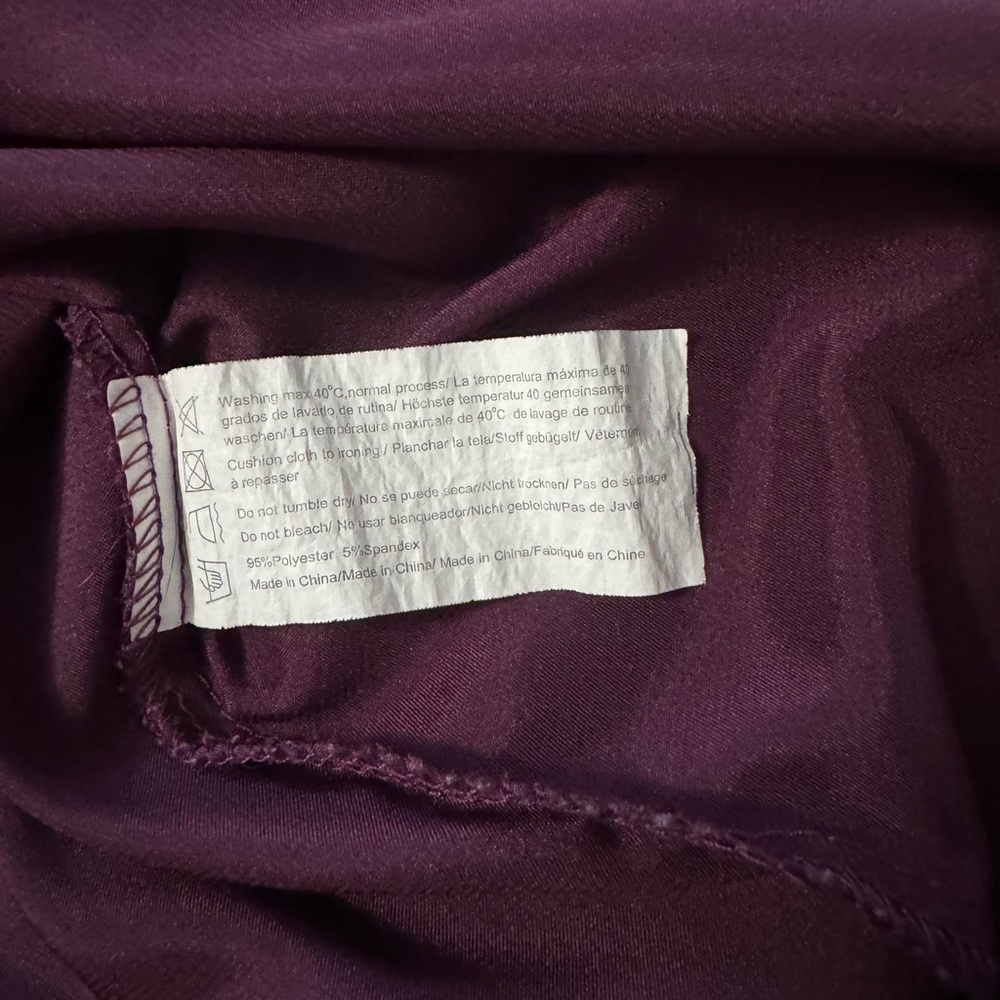 Elegant Satin Nightshirt in Deep Purple - Picture 3 of 7